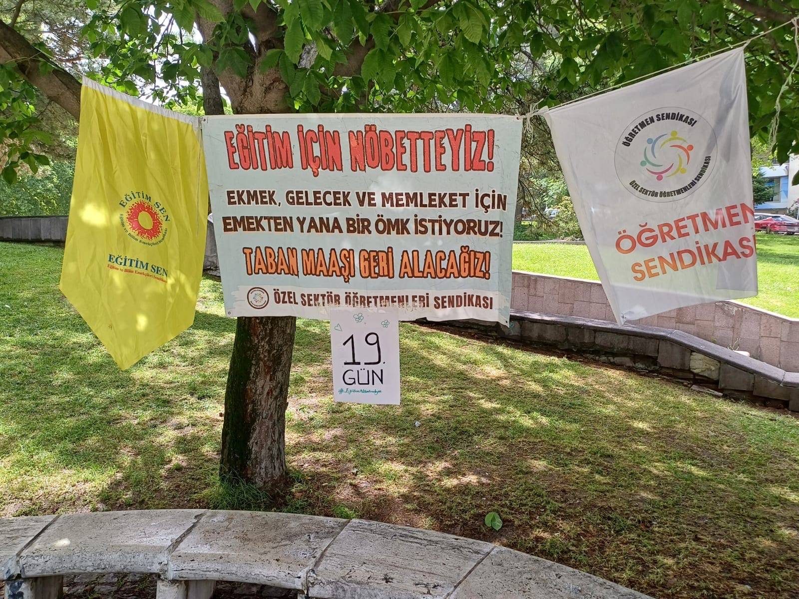 Özel Sektör Öğretmenlerinin “Eğitim Nöbeti” 19. Gününde!